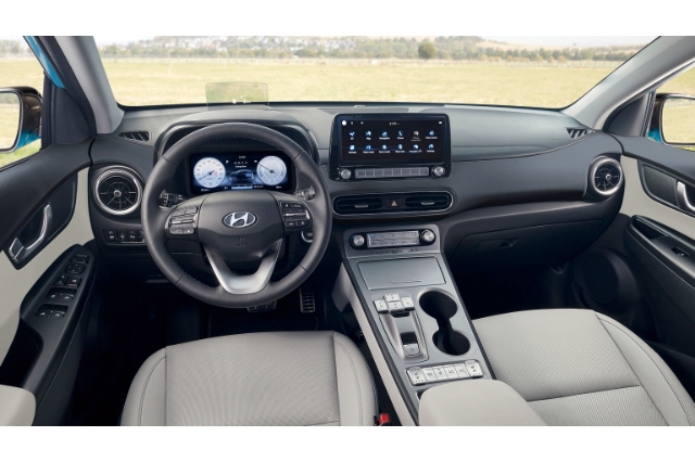 KONA Electric（ヒュンダイのEV）インテリアの写真