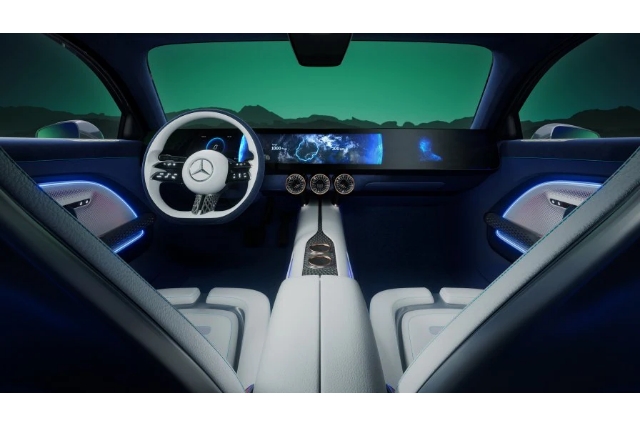 EQXX（メルセデスベンツのEV)のインテリアの写真