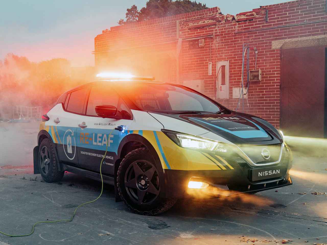 日産が災害復旧支援コンセプトカー「リ・リーフ」を欧州で公開