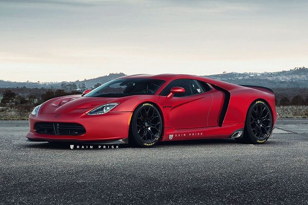 ライバルはシボレー「コルベットC8」？ダッジ「ヴァイパー」をミドシップ化したレンダリングが公開