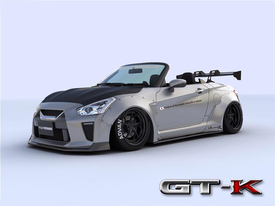 リバティウォークがダイハツ「コペン」を「GT-R」風に過激カスタム。リヤまで再現するこだわりっぷり