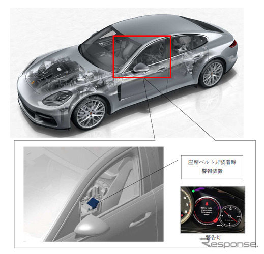 ポルシェ「パナメーラ」がリコール。シートベルト締めてるのに警告灯消えないって何ぞ？！